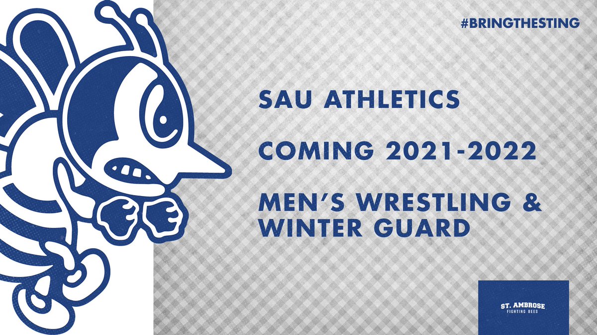 St. Ambrose Athletics to add men's wrestling, winter guard

RELEASE | bit.ly/3349Yaa