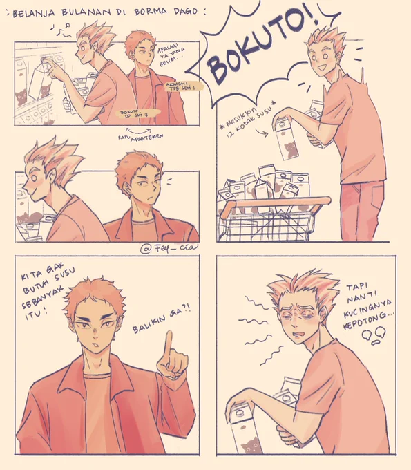 (2/14) bokuaka went to grocery shopping together... ???
akaashi was just tired...

(eng translation on 3rd and 4th pic)

#bokuto #bokutokotaro #akaashi #akaashikeiji #BokuAka #Haikyuu 