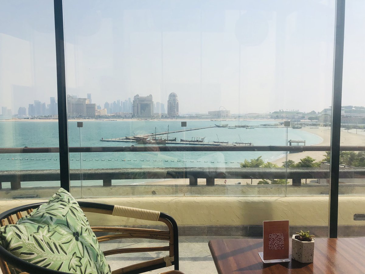 Jurathewestie's tweet photo. Not a bad lunch view today ! #bohosocial #katara #lunchwithaview #dohadays https://t.co/5uz2Wg8lho