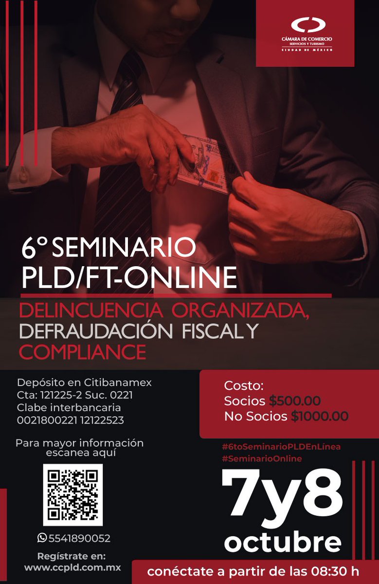 mhdzdealba's tweet photo. #CámaradeComercio #Anticorrupción #PLD2020 #compliance #defraudaciónfiscal #antiterrorismo https://t.co/kgzkmr0OfK