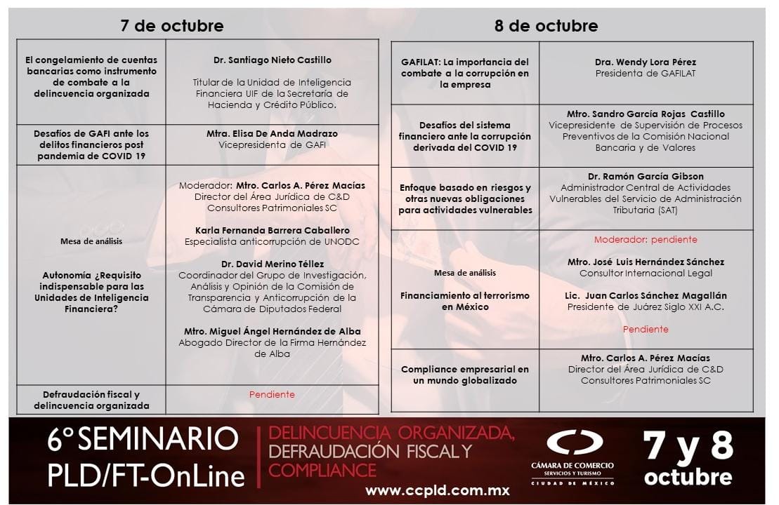 mhdzdealba's tweet photo. #CámaradeComercio #Anticorrupción #PLD2020 #compliance #defraudaciónfiscal #antiterrorismo https://t.co/kgzkmr0OfK