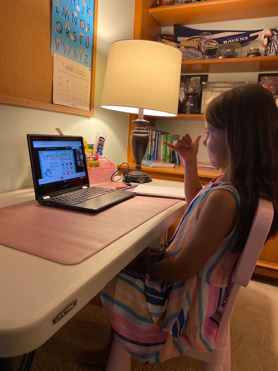 Happy first day of First Grade to 6 year old grand daughter Sophia Patti. Making history by virtual learning!