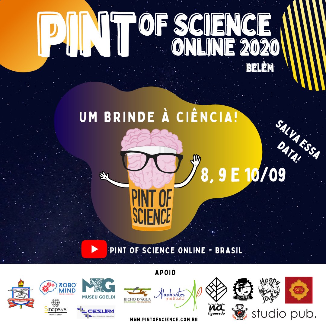 JessicaLig's tweet photo. Hoje começa a versão online do Pint of Science. A ciência brasileira sendo apresentada por todo o país. Em belém, hoje, tentaremos responder o porquê de estarmos tão cansados em reuniões online. 
 conseguiremos?
#InvestimentoOuMorte
#PintOfScienceBR
@tantotupiassu https://t.co/daVhzvRia7