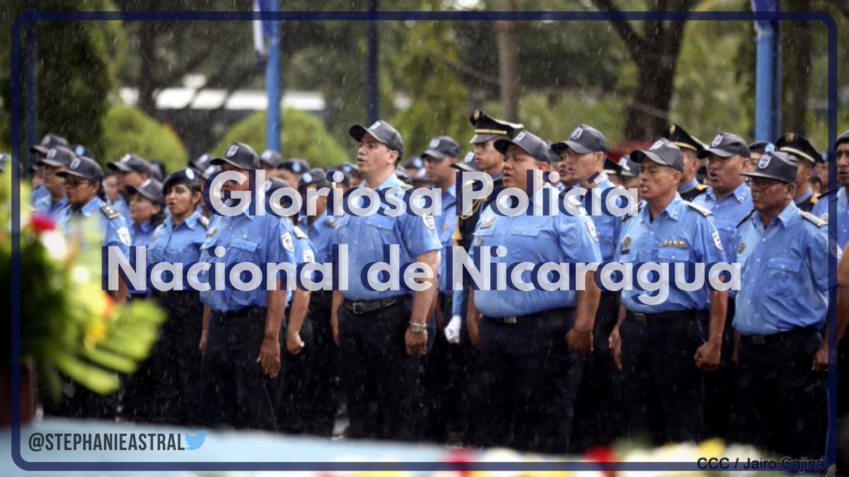 ⚡️ ¡Buenos días! #FelizMartes ❤️

Como todos los días, hoy también celebramos la honrosa labor de la Policía Nacional de velar por la seguridad ciudadana en #Nicaragua
💙💙💙💙💙💙💙💙💙
#PN41PatriaLibreYSegura