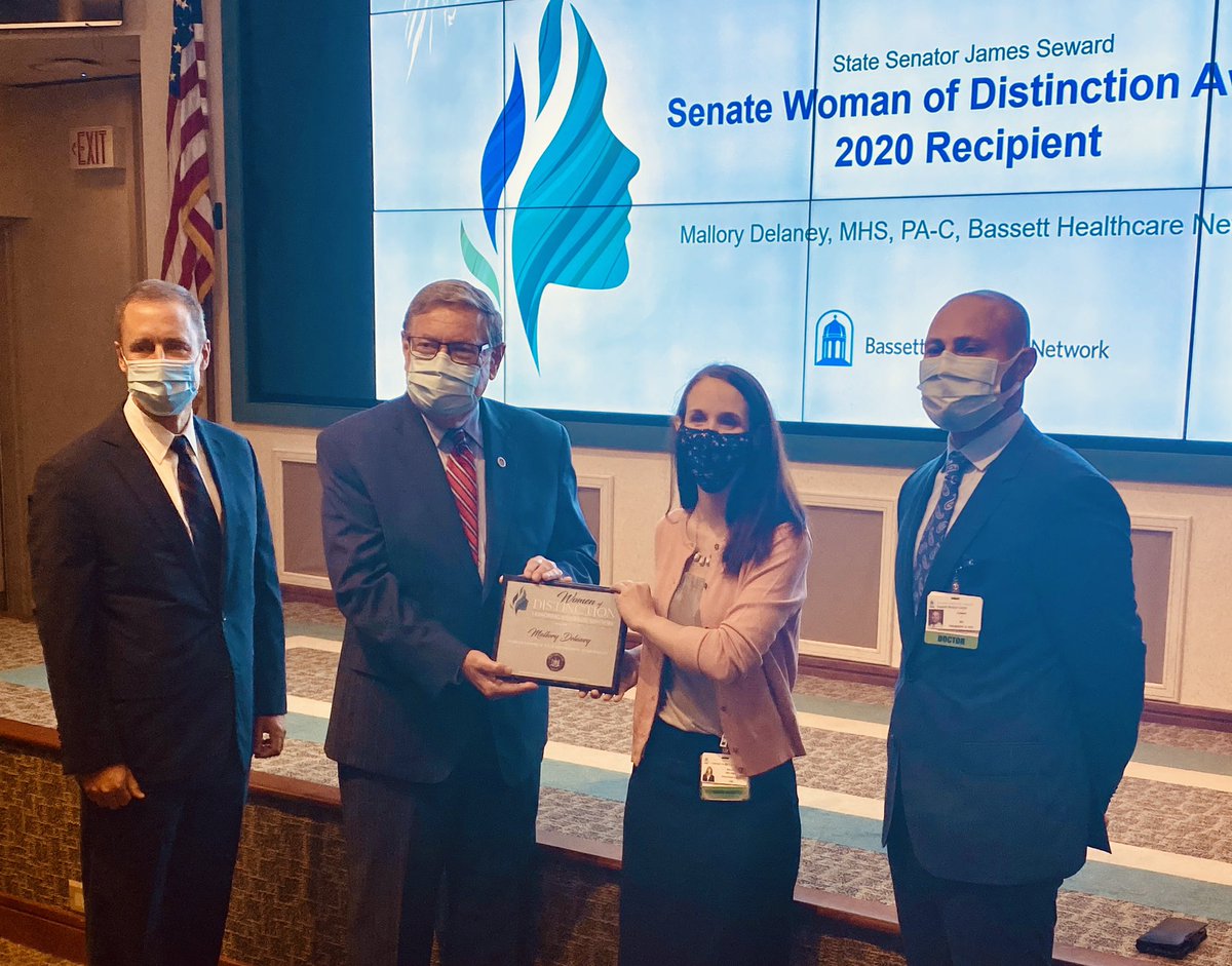 Announcing my #NYSenate Woman of Distinction @bassettnetwork  Physician Assistant Mallory Delaney.  She is the embodiment of the many heroes who have been on the front line throughout the #COVID19 pandemic.