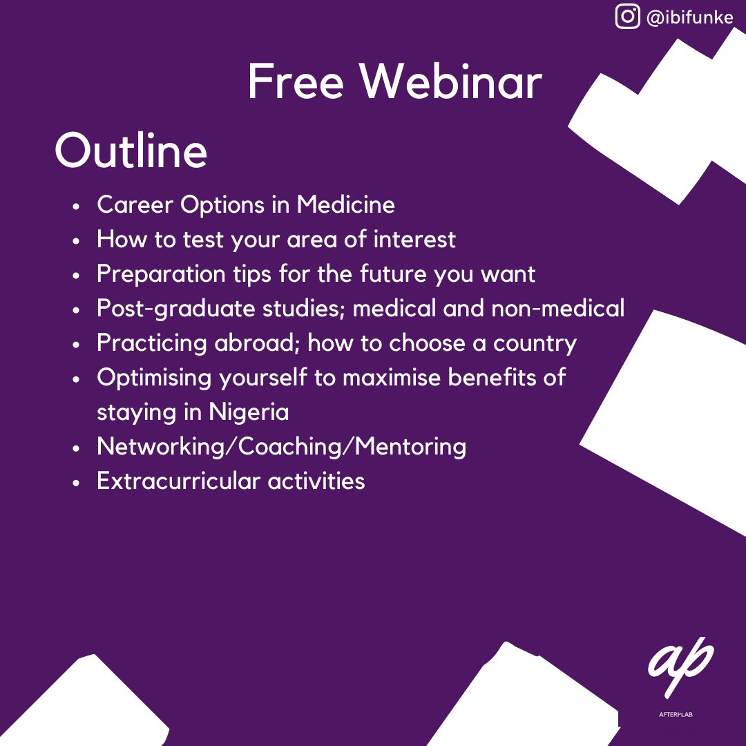 DrIbifunke's tweet photo. This is happening. Be kind and tell a friend. It's the talk I wish I had received and was wise enough to listen to.
Click on the link to register 
#MedTwitter https://t.co/LYMDX7XAut