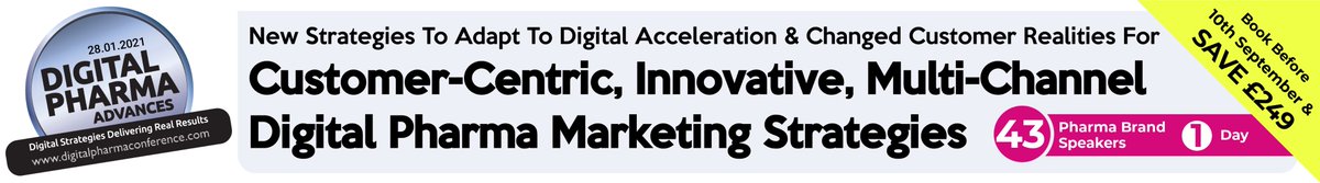 pharmaconf's tweet photo. #Digital advancements wait for no-one - not even Covid! It's time for new digital strategies for a new reality. Book before Thursday to SAVE £150 at The 9th Annual Digital Pharma Advances Conference, London, 28th Jan 2021 with 43 #pharma brands speaking https://t.co/rEWEcqhcBn https://t.co/YCS8hw0GXY