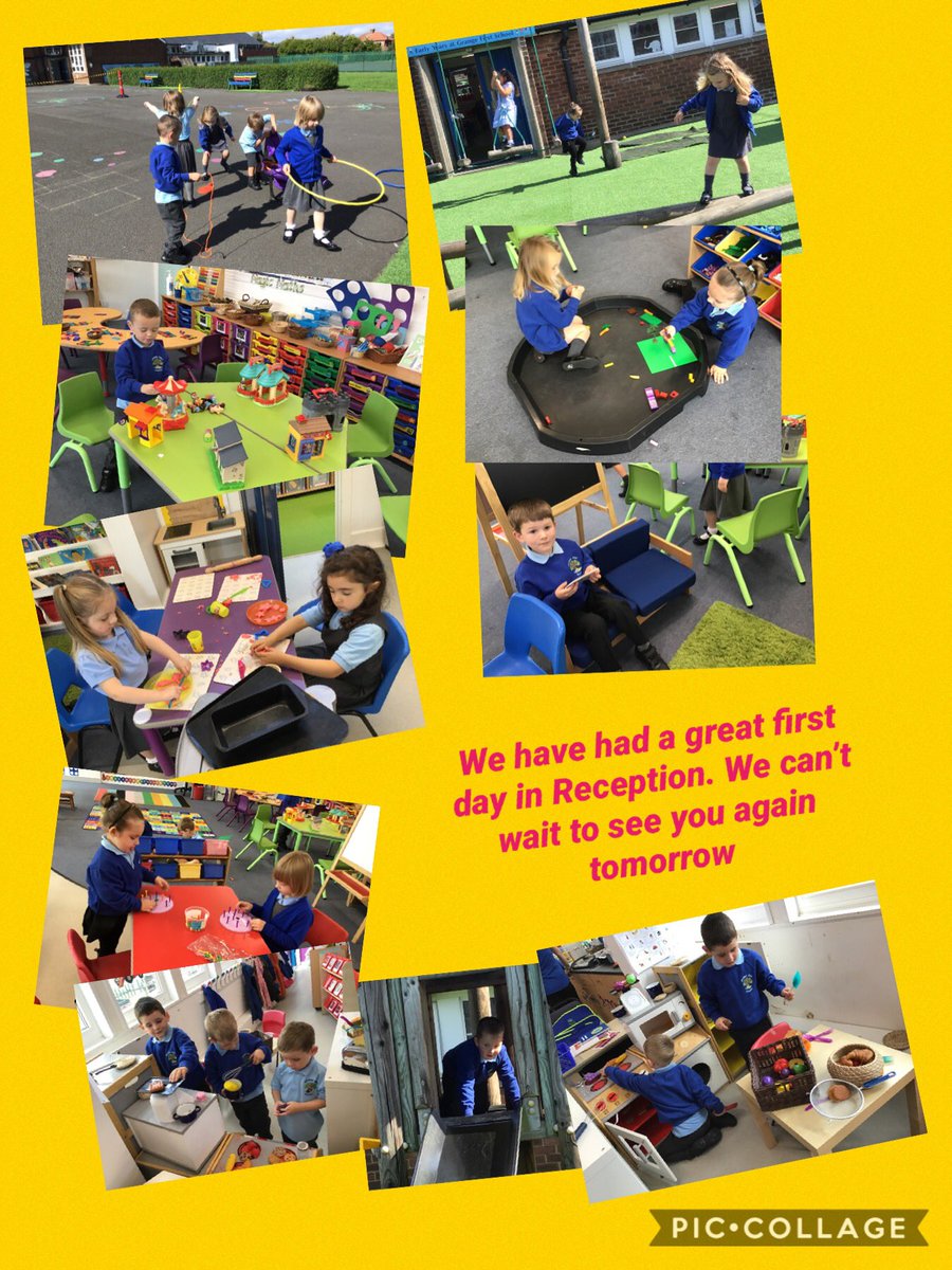 We have had a super first day in Reception and we can’t wait to see you again tomorrow. 🤗