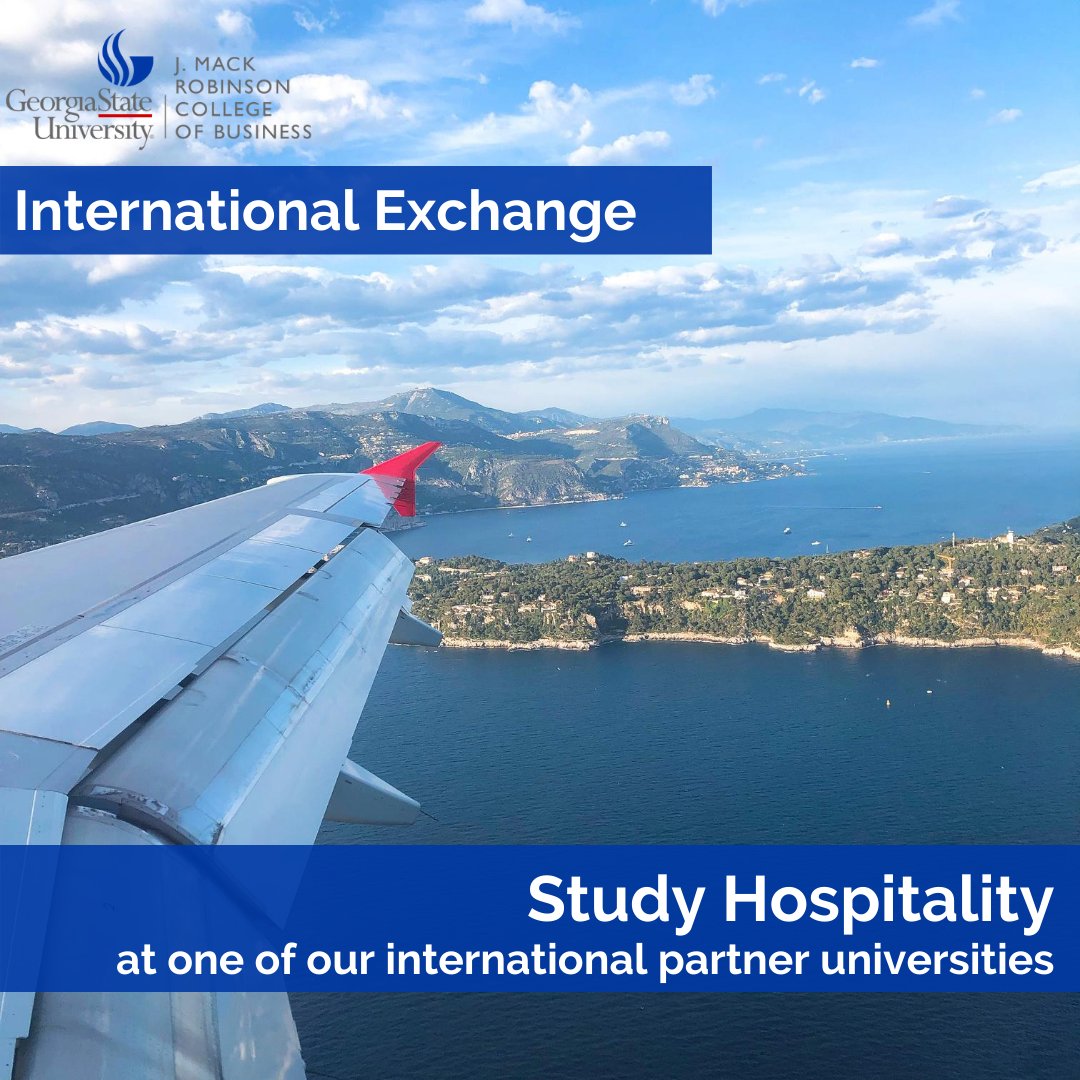 gsuhospitality's tweet image. @RobinsonCollege is here to help you choose the #InternationalExchangeProgram that works for you and your degree!✈️🌎📚  Attend one of the upcoming virtual info sessions to learn about these opportunities! ow.ly/cNJE50Biok9   
#GSUHospitality #RCB #StudyArbroad