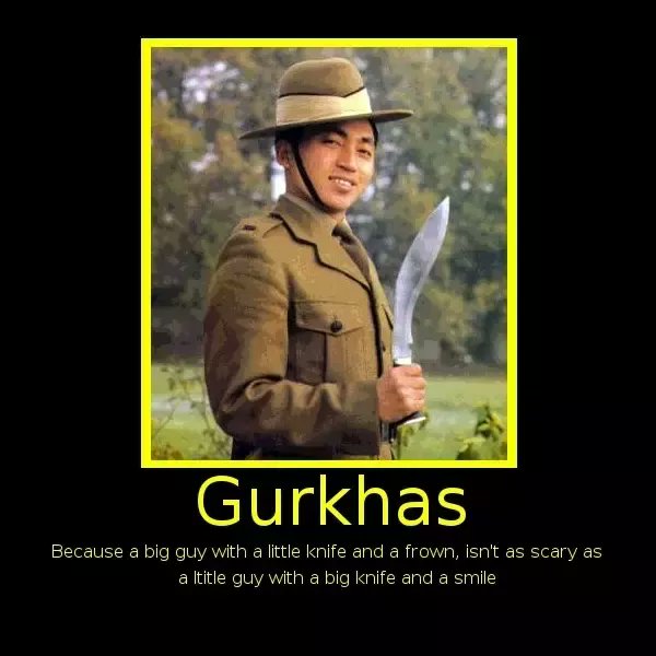 Since Dragon warriors or whatever are posing with some blades on a stick, I thought I would share some Indian boys with knives. These boys know how to go chop-chop with it. When it flashes, heads roll. Literally. Let's begin with Glorious Gurkhas  #IndianBlades  #IndiaChinaFaceOff