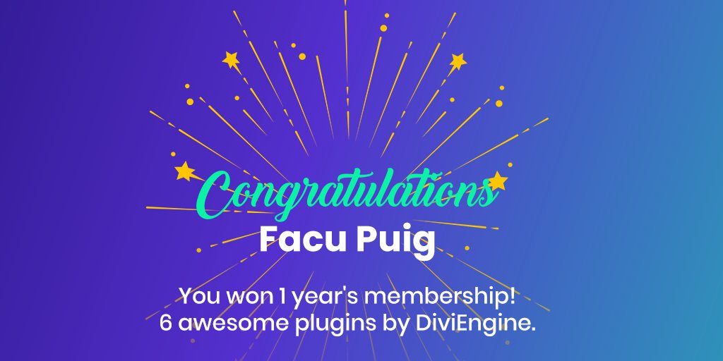 DiviEngine's tweet photo. And the winner is...... πππ
#WordPress #Free #Raffle #Divi #DiviEngine #Ecommerce #GiveAway #Winner https://t.co/fDPAxuQhjn