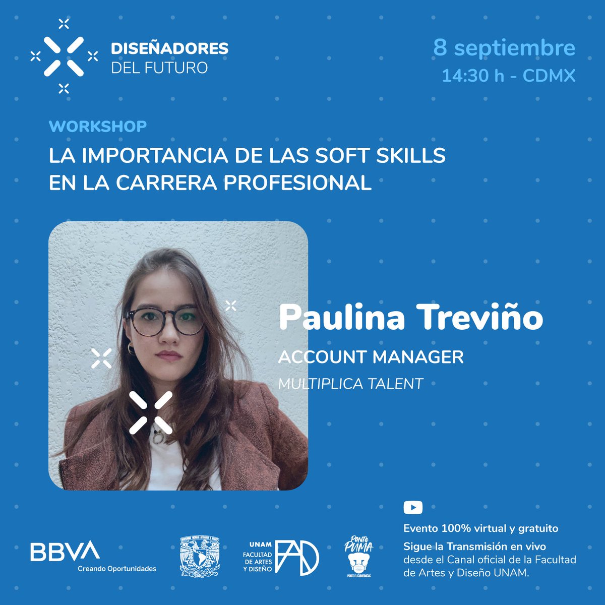 AdrianSolca's tweet photo. Estas son las actividades que el equipo de BBVA MX estará teniendo el día de hoy, yo no quiero perderme la de las chicas de @servicedesignmx

Lo estarán transmitiendo por el canal de YouTube de la Facultad de Artes y Diseño de la UNAM: https://t.co/wARRRzK3KL https://t.co/7CACACXFaj