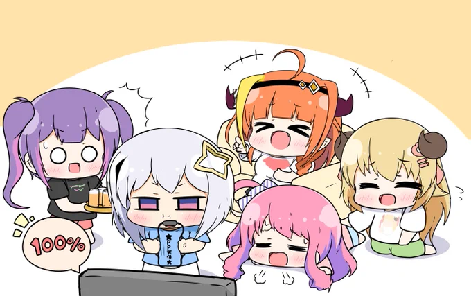 またホロライブ四期生全員集合してわちゃわちゃして欲しいですね
#みかじ絵  #ルーナート  #かなたーと 
#TOWART  #つのまきあーと 
