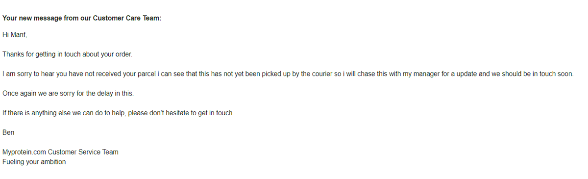 The_FMan's tweet photo. @Myprotein @MyproteinUS @Myprotein_CS  
I had made a prepaid order on 6th August 2020 and now the date is 08th September 2020.  Upon tracking, it shows the product is not even dispatched yet. I have made multiple inquiries with customer care, and guess what, 'they don't even care https://t.co/MbxJHm1bf4