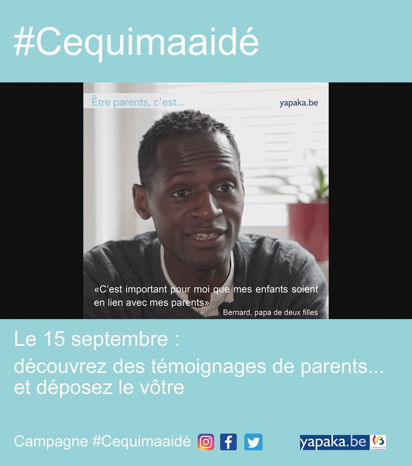 Dans 12 capsules vidéo #CEQUIMAAIDÉ (disponibles dès le 15/09) des parents témoignent de ce qui les a soutenus quand c’était difficile, des points d’appui qu’ils ont trouvés dans leur entourage, chez leurs proches et auprès des professionnels.