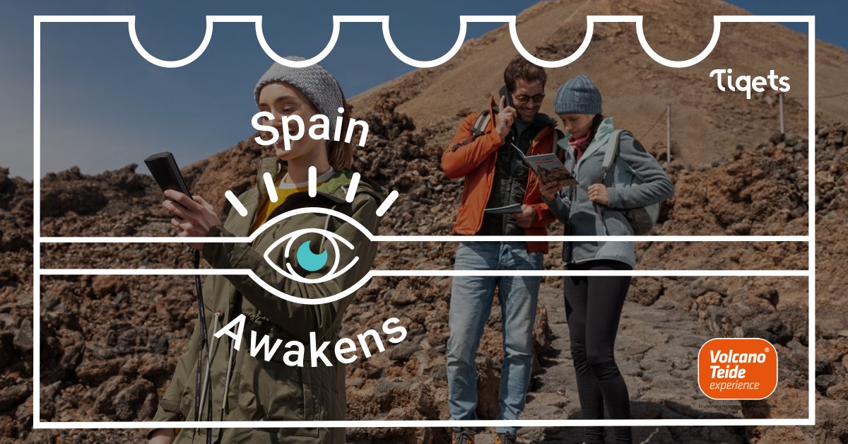 Tiqets's tweet photo. Join us for a scenic virtual cable-car ride up to the top of Mount Teide with @VolcanoTeide and fake a FREE #SpainAwakens virtual tour of the slopes of Mount Teide. Sign up for the tour at: https://t.co/FjL1v6pSRe #AwakeningWeeks https://t.co/BPh7TgidfD
