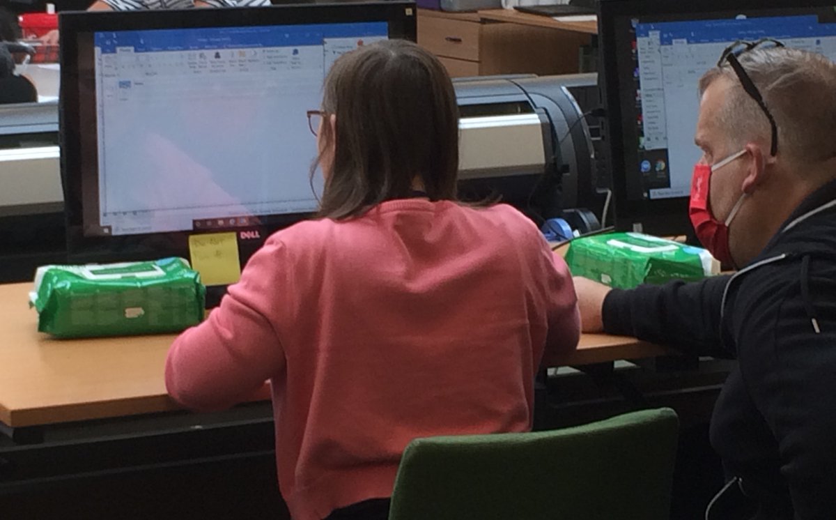 TheNationalStar's tweet photo. Skills for Work students are already getting down to work – creating their own mug in StarPrint. They are using their IT skills to create a mug that best represents their interests. #ReturnToCollege https://t.co/9rIWrLzoro https://t.co/OTO8nL8y9w
