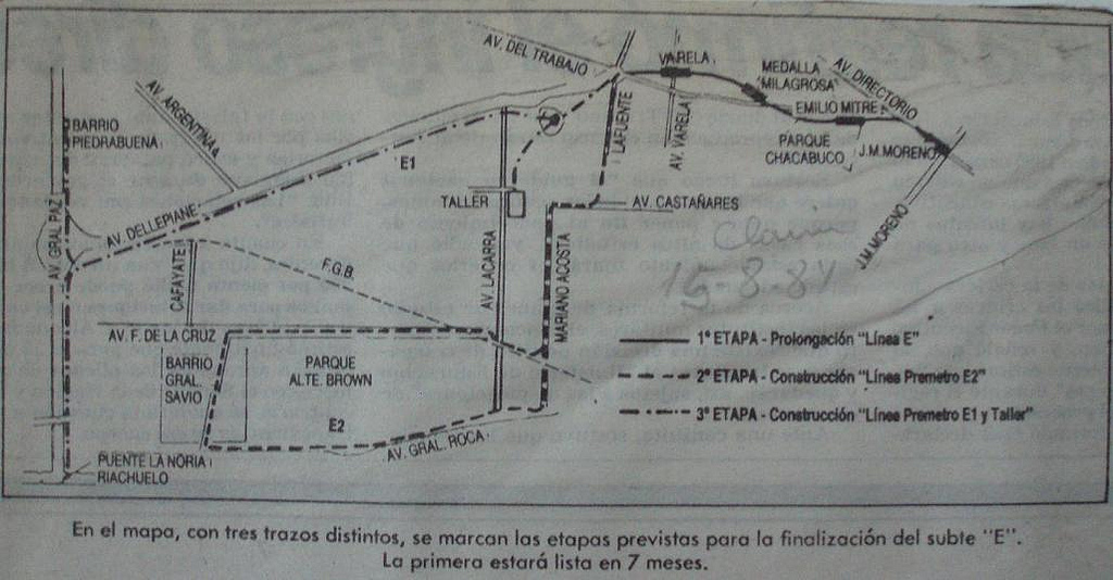 El Premetro se inauguró en 1987 como extensión del subte hacia Lugano y Puente La Noria, pero quedó inconcluso: nunca llegó a la General Paz, por razones muy conjeturadas. Otras líneas de Premetro tampoco se llevaron a cabo. Con todo, marcó el regreso del tranvía a Buenos Aires.