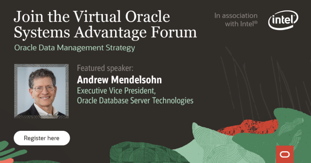 OraclePartnerDE's tweet image. Morgen um 11 Uhr geht es los: Join us at the virtual #OracleSystemAdvantage Forum to hear from Andrew Mendelsohn, Executive VP, Oracle Database Server Technologies. He will share Oracle's strategy of Data Management. bit.ly/2GK6PFb