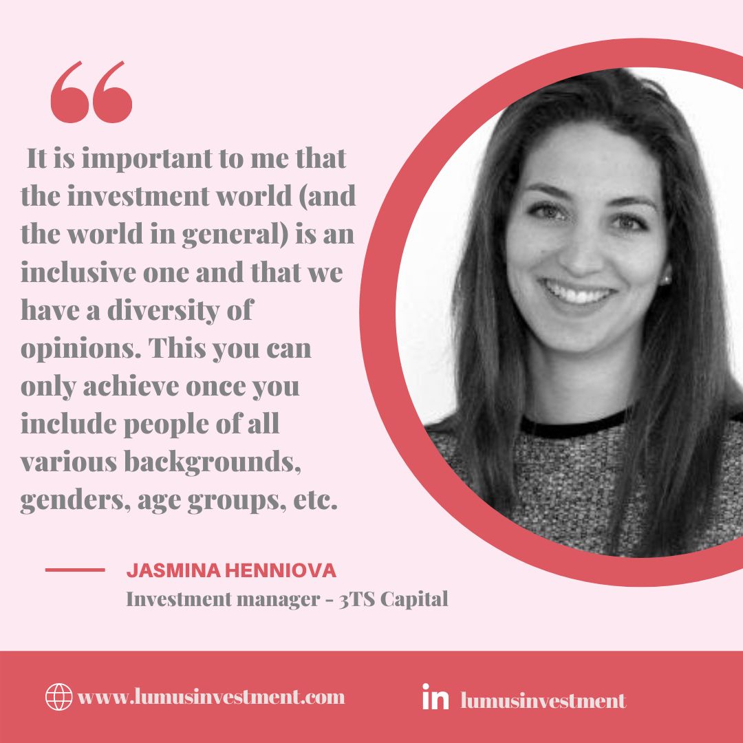 3TSCapital (@3tscapital) on Twitter photo Read a few words on #genderdiversity by our Investment Manager <a href="/jasminahenniova/">Jasmina Henniova</a> who contributed to Lumus' campaign at the occasion of the Gender Equality Day. #inclusivity #venturecapital #privateequity #growthcapital #team Read a few words on #genderdiversity by our Investment Manager <a href="/jasminahenniova/">Jasmina Henniova</a> who contributed to Lumus' campaign at the occasion of the Gender Equality Day. #inclusivity #venturecapital #privateequity #growthcapital #team