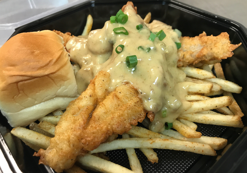 Stuffed_Cajun's tweet photo. This week's special!
Catfish Mamou - $9.99 - Serving all Week
Fried Catfish Filet served over French Fries, smothered in Étouffée.  Not for the timid... https://t.co/5hLEUhVDYt