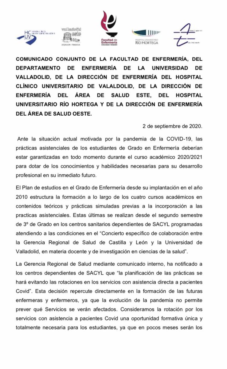 Beaguadelmar's tweet photo. ¡Huir del problema no es la solución! En plena crisis sanitaria se necesitan sanitarios y bien formados!!!
#NoSinMisPracticas @jcyl @Salud_JCYL https://t.co/ArEHuTW7T7