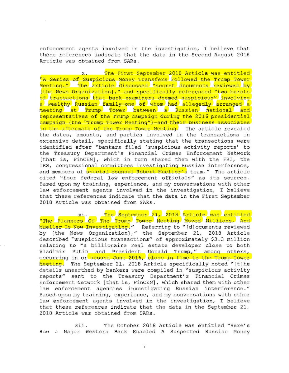 3. Paul Manafort left the meeting and met with the Russians who had said they were ready to provide additional help to Trump. What was the help they were providing? Money. The  @USTreasury  #FinCEN spotted it after the meeting. From the Natalie Edwards criminal complaint.