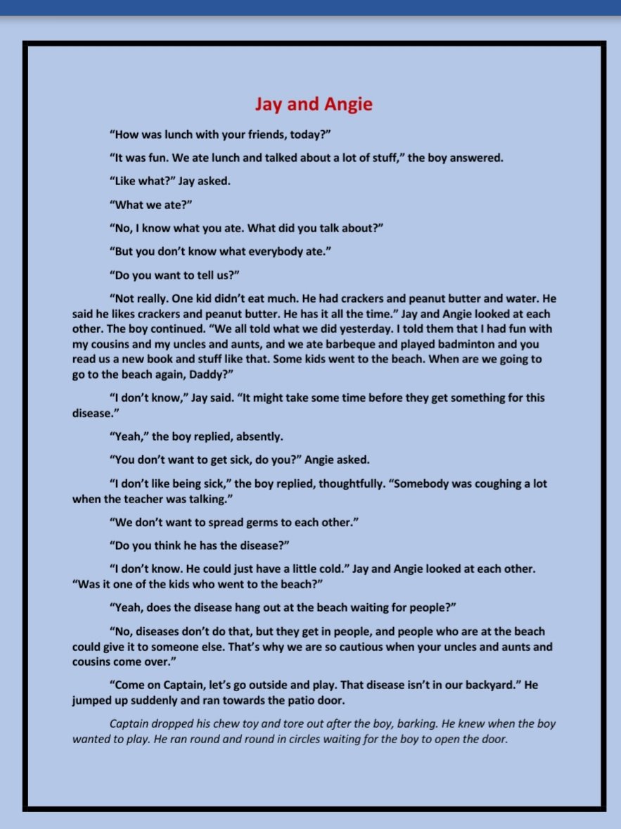 What could crackers, #peanutbutter, & #water mean? Tell me what you think after you read a page from Jay & his family.
#vote #familyiseverything #homework #storiesaboutkids
 #Reading #kidsfiction #ElectionDay2020 #COVID19 #StarTrekUnitedGives
#TuesdayMorning #TuesdayThoughts