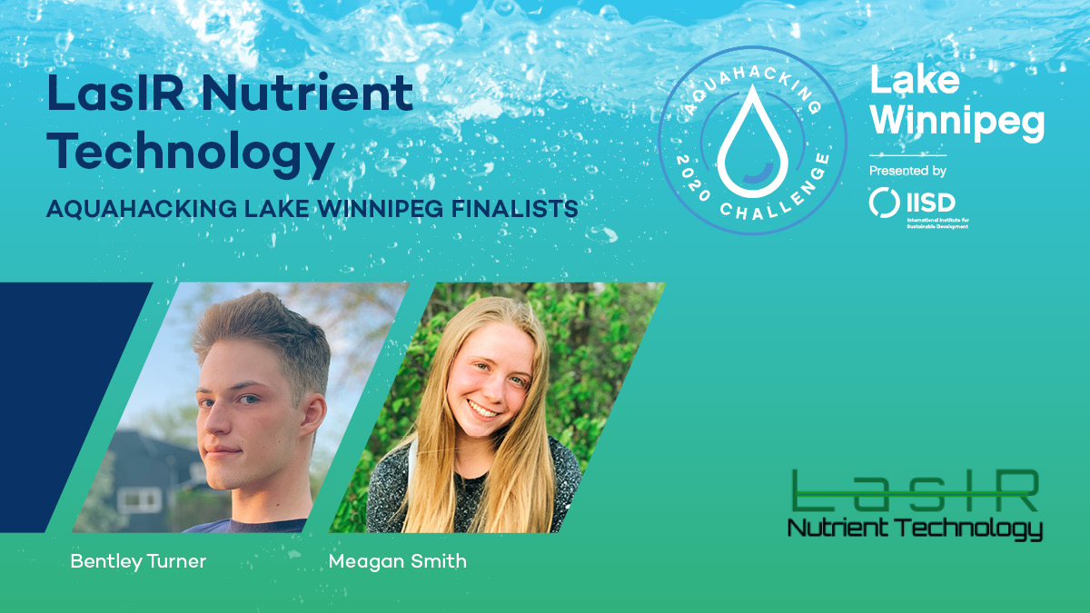 TakeAquaAction's tweet photo. Meet @BentleyTurner4 &amp; @meagannsmith_ of LasIR Nutrient Technology, finalists in the #AquaHacking Lake Winnipeg Challenge. 

These @umanitobasci students are developing a precision farming tool to help #agriculture producers with onsite soil analysis. 

 #HackLakeWpg @IISD_ELA https://t.co/76GNAwsQ2G