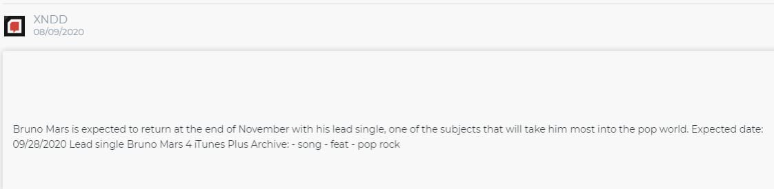StatsBrunoMars's tweet photo. 🚨 | According to an ATRL insider, Bruno Mars is expected to make his comeback at the end of November with a pop/rock single! https://t.co/zKPJd6iDbs
