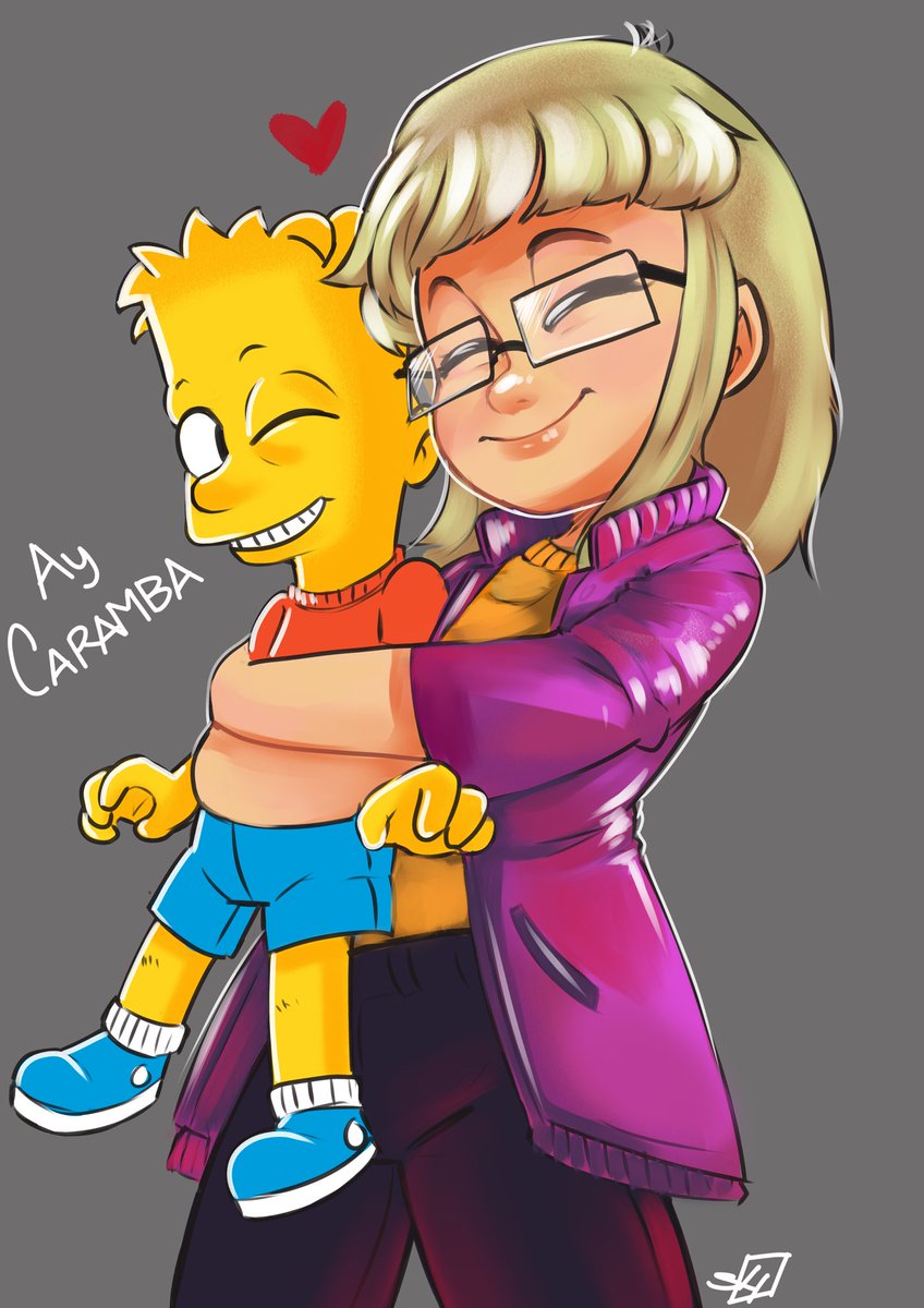 I haven’t commissioned something personal for myself in a long time so I commissioned @LoudlySky to draw me hugging Bart because he’s been my comfort character lately so this piece means a lot to me 💞