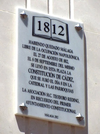 Reding_Malaga's tweet photo. Esta placa, bajo la que explicamos cada año los hechos, se encuentra en la Plaza de la Constitución y fue sufragada y colocada por nuestra asociación en 2012, cuando se cumplió el bicentenario. https://t.co/As62QuCcVY