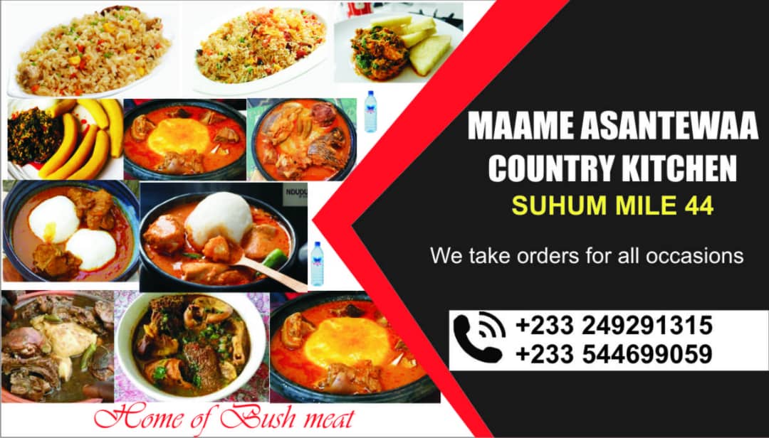 SuhumP2020's tweet photo. #ShattaTuesdayMarket
Asantewaa Country Kitchen
(Suhum Mile 44)
All kinds of "Food,Meat, and drinks"
Contact de Numbers on de flyer for ur orders n direction to de place
#ShattaTuesdayMarket
#SuhumSMFanBase
#EasternSMFanBase
@shattawalegh https://t.co/J2Oq335MMy