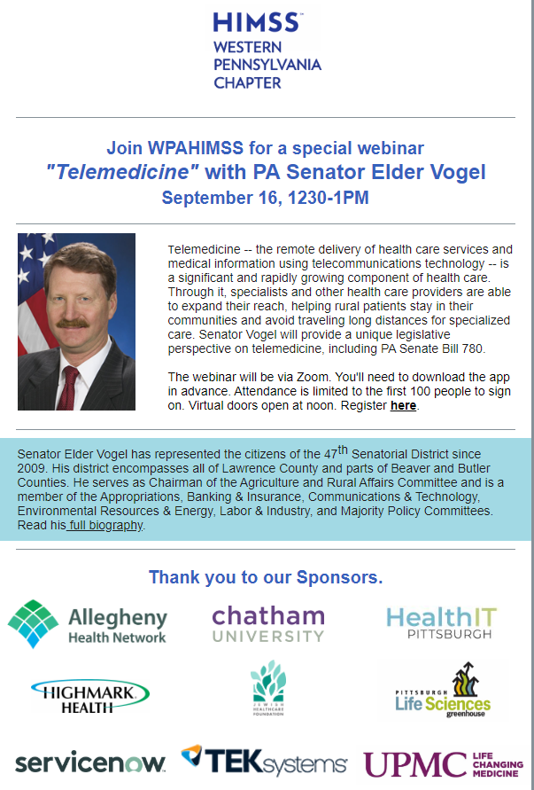 Western PA HIMSS tweet media