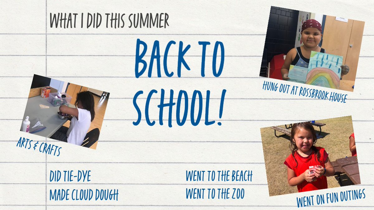 Rossbrook's tweet photo. Back to school. Summer flew by, didn't it!? We wish all students a successful school year and hope that everyone is safe and healthy. See you after school. #rossbrookhouse #backtoschool #childrenandyouth #howIspentmysummer https://t.co/fXAKHFAqn4