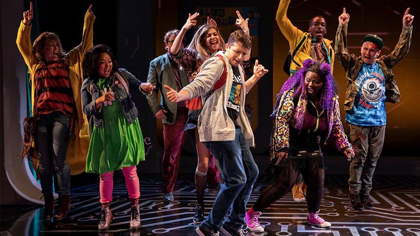 SethRudetsky's tweet photo. We are THIS excited to be welcoming the stellar cast and creators of BE MORE CHILL to https://t.co/A4kt5kept5 at 9:30pm ET/6:30pm PT! It's more than a two player game, so invite your friends to tune in and don't be stuck in the bathroom all night! 
#BeMoreChill https://t.co/eUxyN0mEI4