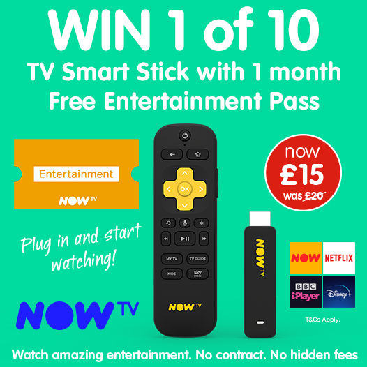 bmstores's tweet photo. 📺 #COMPETITION TIME - ENDS SOON 📺

We've teamed up with @NOWTV to giveaway TEN chances to #WIN a #NOWTV Smart Stick with 1 Month Entertainment Pass!

For your chance to #WIN, FLW/RT &amp; COMMENT 'WHAT' show you're currently watching!

Competition ends 9am 11/9/20 https://t.co/DIEPfZ8VKO
