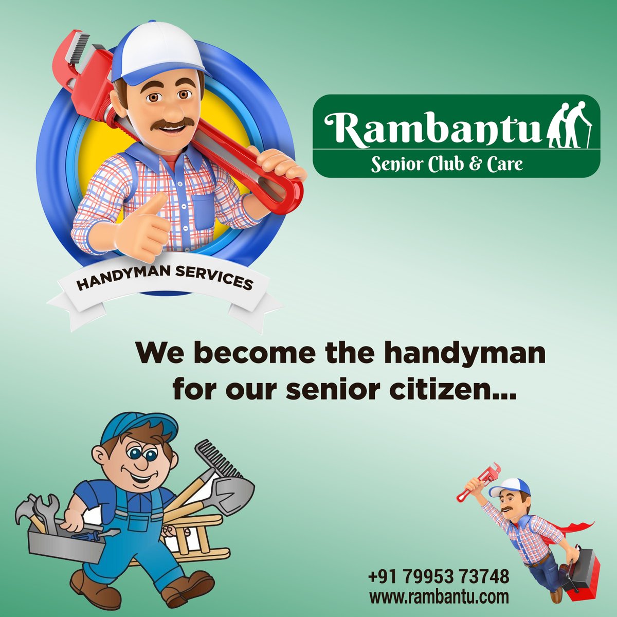 RambantuS's tweet photo. "When We are Young Parents are our Handyman...
In our Prime, Life Partner becomes one...
But as we get old, Just like every Senior Citizen...
Count on Rambantu Services as our Handyman..."
#rambantuservices  #tirupatismartcity https://t.co/r8Y3GiSq4q