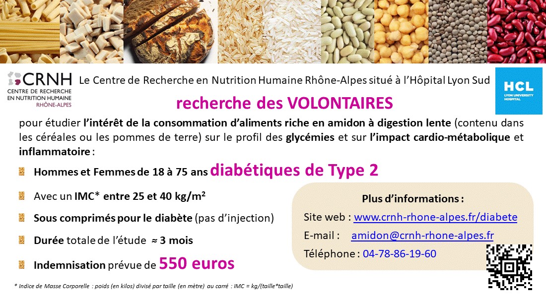 Recherche des volontaires !
crnh-rhone-alpes.fr/diabete