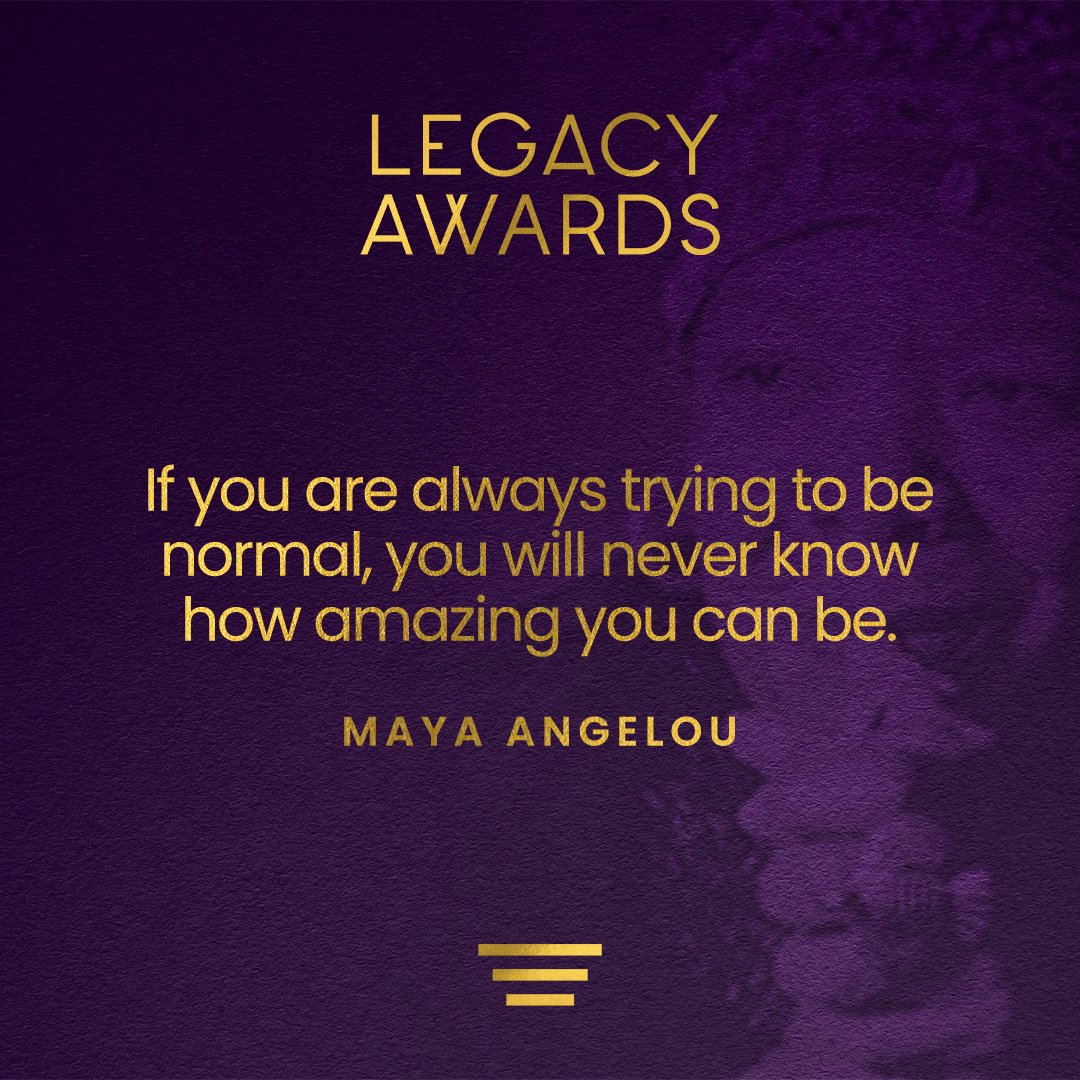 Sometimes all you need is words from the late Maya Angelou to remind you to stay strong when times are hard.

Nominations Link: legacyawards.co.uk/awards/

#lawards2020 #legacy #legacyawards #leeds #leedscharity #leedsbizz #leedsmusic #leedssport #leedsvolunteering #leedsnews