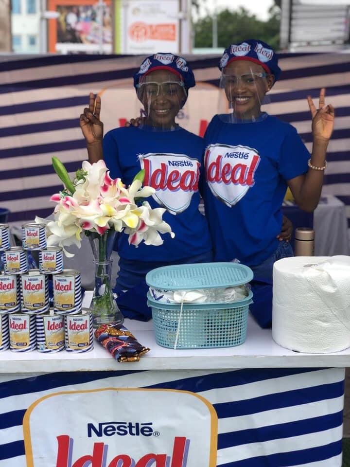 expghagency's tweet photo. Set up and Brand Experience design for Ideal Milk Recipe Challenge featuring Contestants from TV3's Ghana Most Beautiful 2020. #WeAreEXP #IdealMilkGhana https://t.co/lMmi8DTO5d