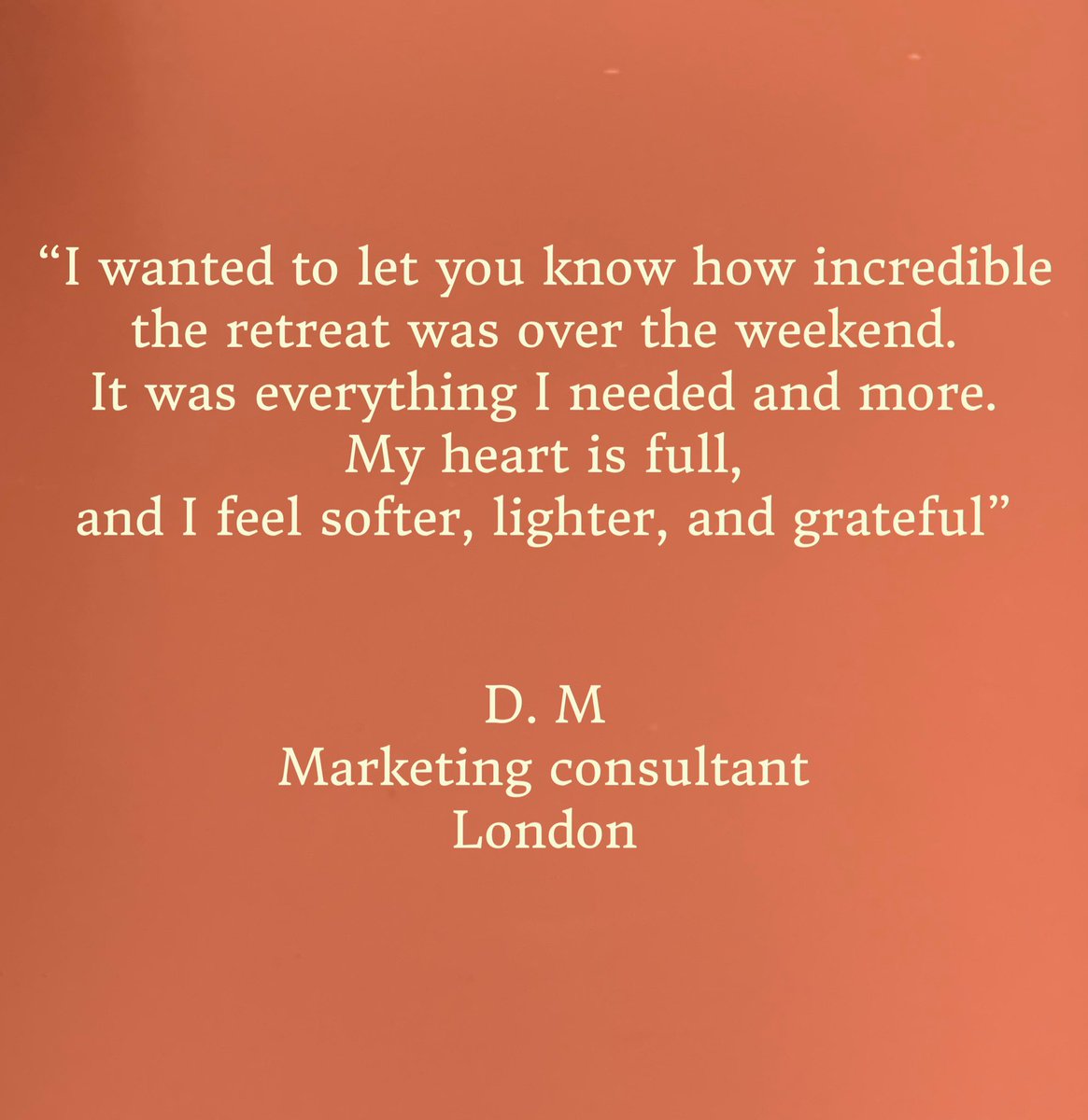 Some lovely feedback from last weekend 🧡<a href="/lilaturner_lila/">Lila</a> <a href="/MarmotSusan/">Susan Marmot</a>