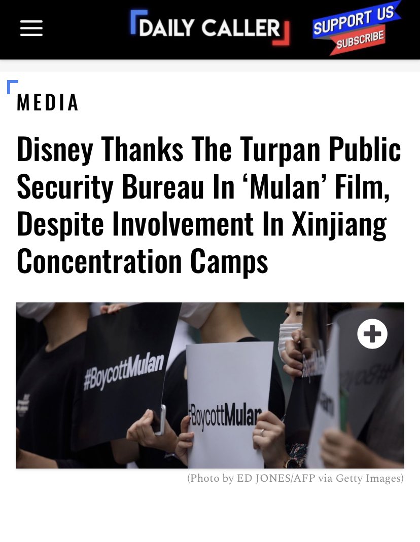 DailyCaller's tweet image. It’s “very difficult” for @Disney to do business in Georgia after pro-life laws but completely fine in China, where a religious minority is currently being imprisoned and exterminated in concentration camps. 

Welcome to Hollywood.