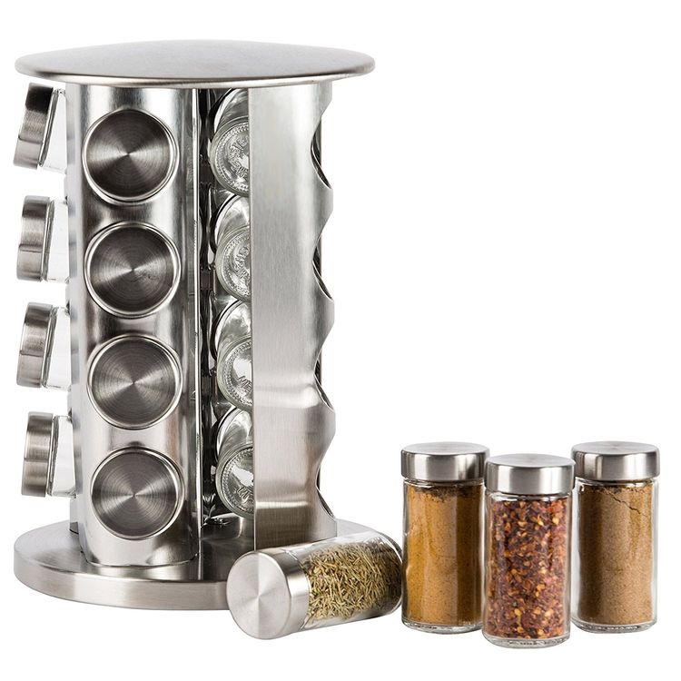 DivaGiftcom's tweet photo. Keep all of your #spices and herbs dry and #flavoursome, whilst adding a #modern twist to your kitchen with our Free Standing #Spice Rack, with 20 Round jars included. East to clean stainless steel adds a sleek look. To buy, visit us today at https://t.co/Qj1CYNJmYx #DivaGroup https://t.co/GfIQgZyrog