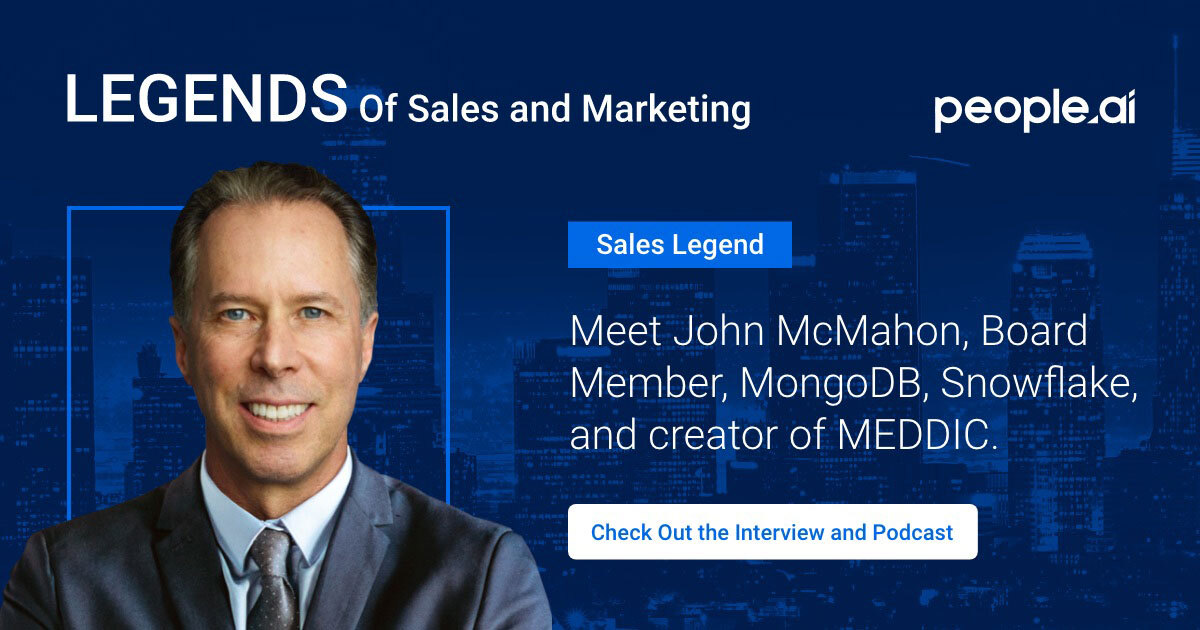 John McMahon, the creator of MEDDIC, mentored an entire generation of sales leaders with a selling methodology that impacted revenue more than any other in history. Tune into the podcast below! #LegendsofSalesandMarketing bit.ly/35iJFzM