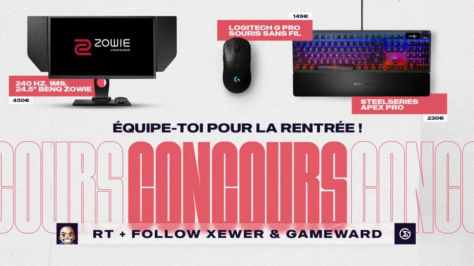 @LogitechGFrance / @ZowieFrance / @SteelSeriesFR