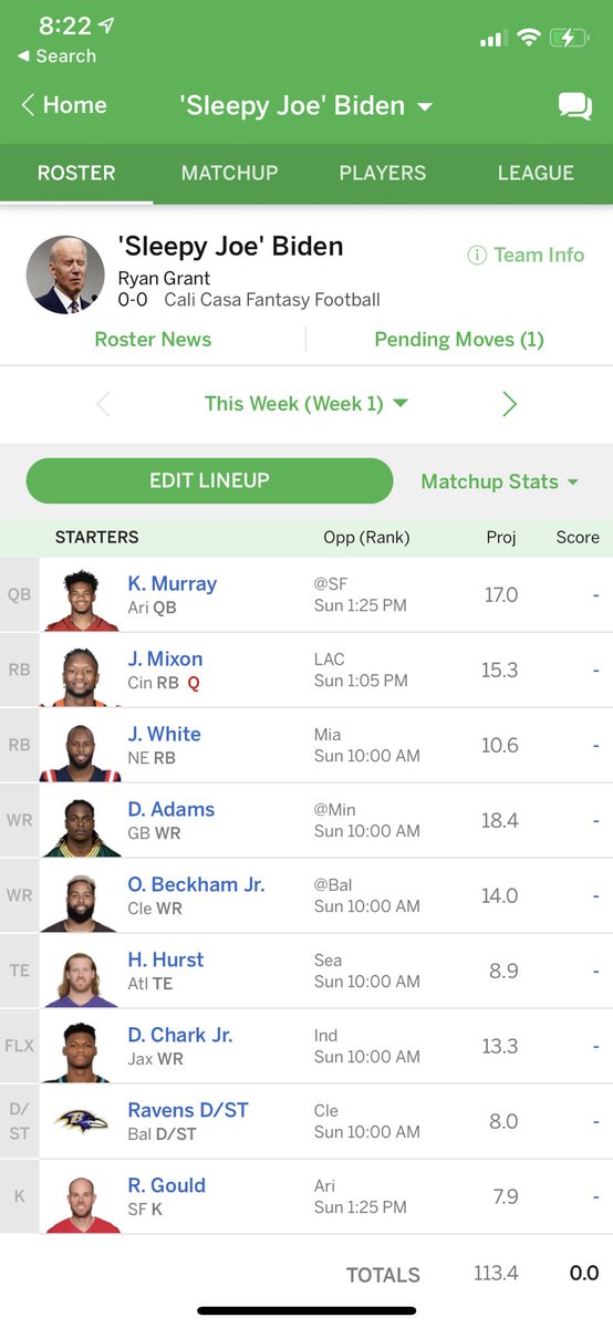 Rigoliii's tweet photo. @FantasyPros 10-team PPR picking 9th overall https://t.co/Ext1zHMjGD