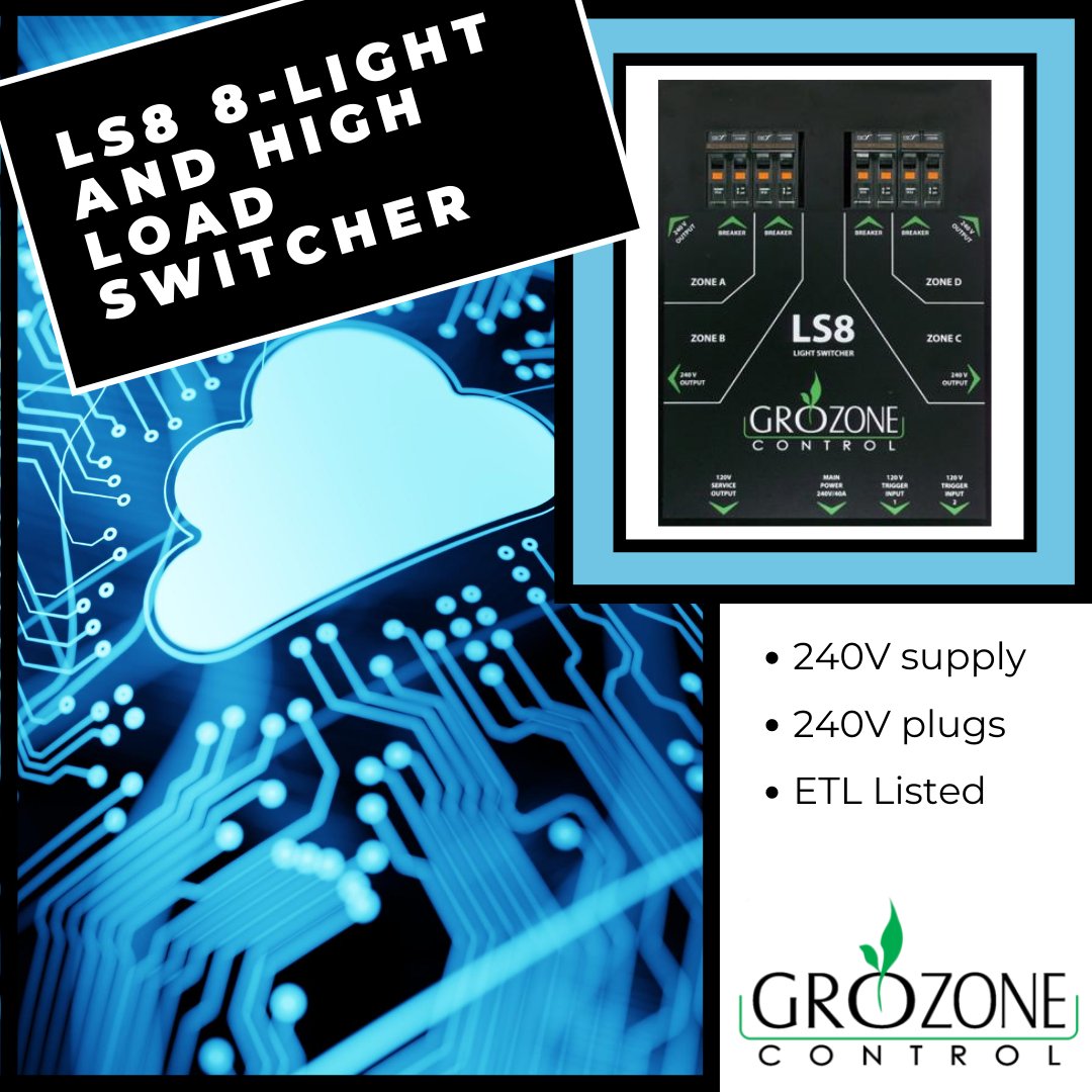 GrozoneControl's tweet image. Looking for a light switcher specifically designed for operation of high intensity discharge (HID) lighting systems?
Check out our LS8 8-Light and High Load Switcher:

Shop Now: grozonecontrol.com/products.html#…

#lightsystem #growers #crops