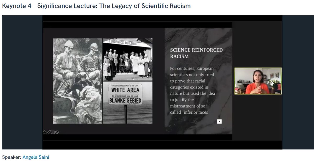 Arbitrary racial categories have been reinforced by science in history  #RSS2020Conf  #AngelaSaini  #SignificanceLecture  @RSSAnnualConf