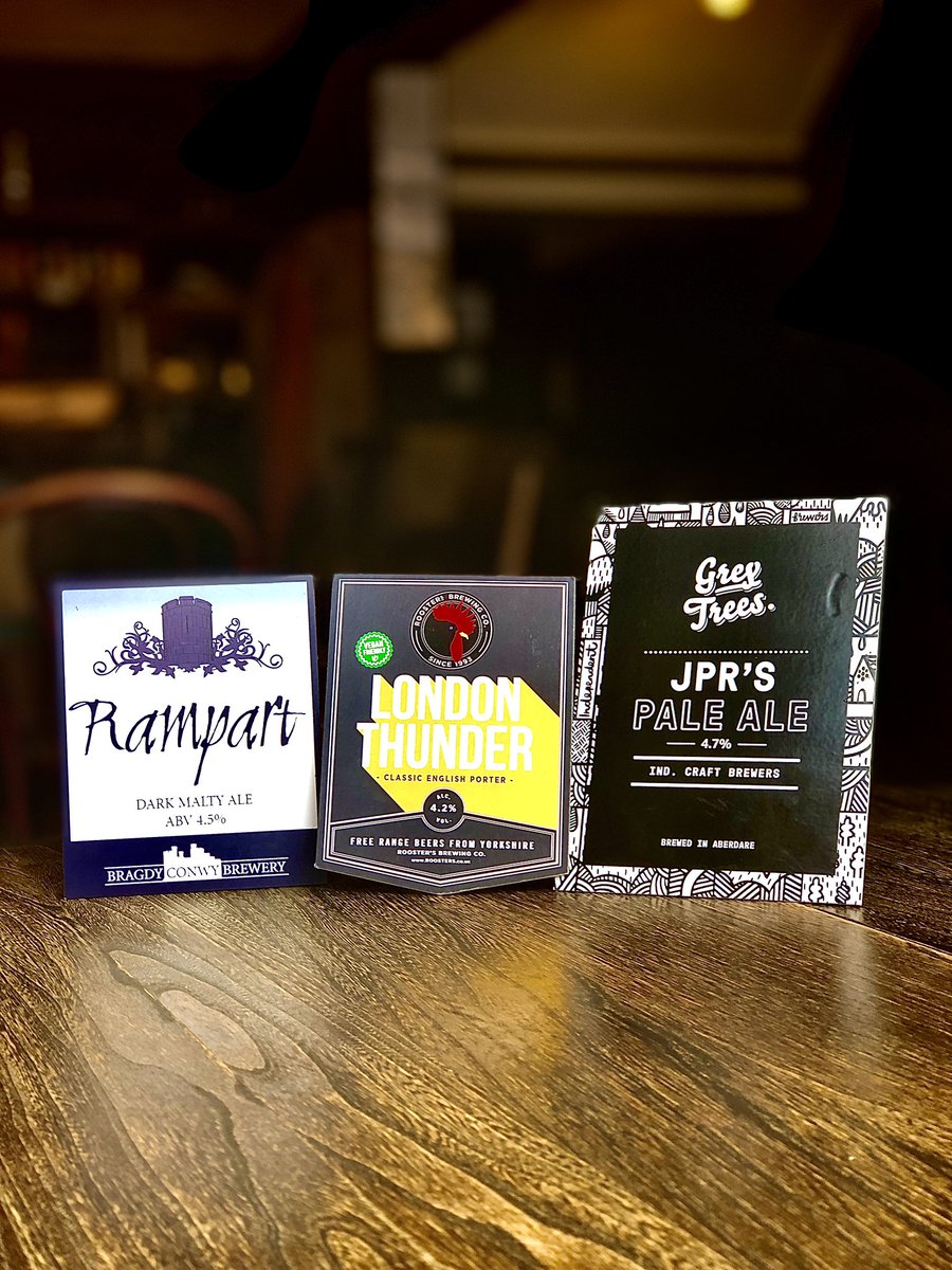 Tapps@35 (@tapps35) on Twitter photo Big changes <a href="/Tapps35/">Tapps@35</a> today!
#Keg - <a href="/ABKbeer/">ABKbeer</a> Hell 5% Lager
#Cask - <a href="/ConwyBrewery/">Conwy Brewery</a> Rampart 4.5% Dark Ale
<a href="/RoostersBrewCo/">Rooster's Brewing Co</a> London Thunder 4.2 Porter
<a href="/greytreesbrewer/">Grey Trees Ind Craft Brewers</a> JPR’s Pale Ale 4.7% Pale
All pouring today until 10pm
#MicroPub #NorthWales #Llandudno #NoCrappAtTapps Big changes <a href="/Tapps35/">Tapps@35</a> today!
#Keg - <a href="/ABKbeer/">ABKbeer</a> Hell 5% Lager
#Cask - <a href="/ConwyBrewery/">Conwy Brewery</a> Rampart 4.5% Dark Ale
<a href="/RoostersBrewCo/">Rooster's Brewing Co</a> London Thunder 4.2 Porter
<a href="/greytreesbrewer/">Grey Trees Ind Craft Brewers</a> JPR’s Pale Ale 4.7% Pale
All pouring today until 10pm
#MicroPub #NorthWales #Llandudno #NoCrappAtTapps